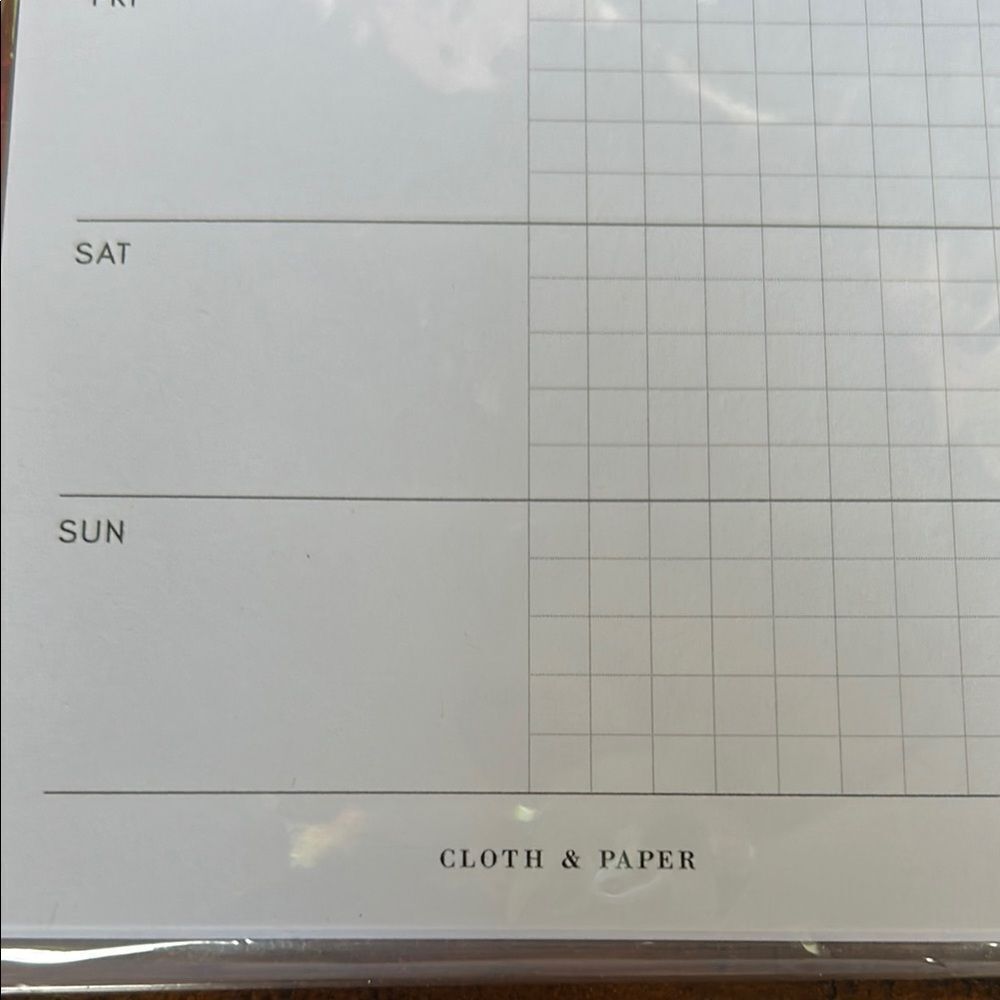 Cloth & Paper Weekly Planner Pad - Picture 2 of 5